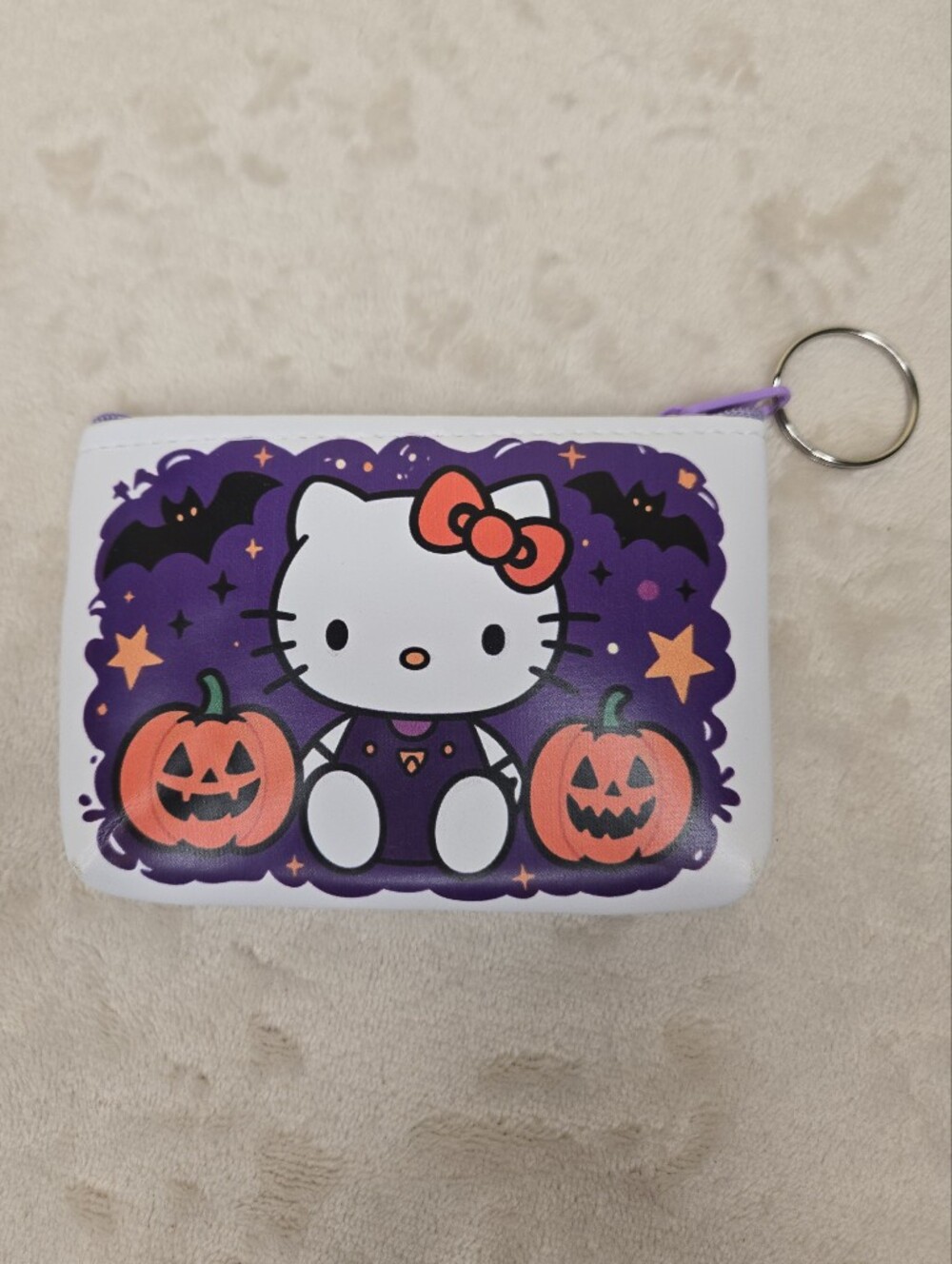 Hello Kitty Halloween Coin Purse Purple, White & Orange